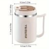 1pc, 304 Stainless Steel Insulated Coffee Cup with Lid, Double-Wall Thermal Sports Mug, BPA-Free, Portable Flip-Top Travel Cup for Hot & Cold Drinks - Perfect Gift for Christmas, Valentine's, Mother's Day, Thanksgiving, Halloween, New Year - PP Body, Stainless Steel Inner Lining - Image 7