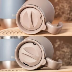 1pc 500ml Insulated Stainless Steel Coffee Mug with Lid, Double-Wall Vacuum Thermal Cup for Hot and Cold Drinks, - Image 2