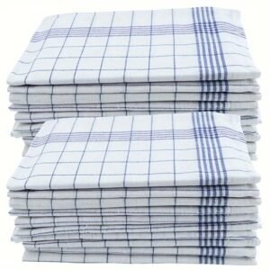 6/12Pcs Classic Plaid Dish Towel Scouring Pad - Image 5