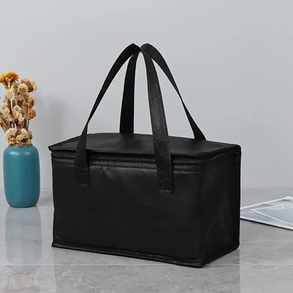 8-Can Capacity Insulated Lunch Bag, Non-Woven Material, Square Leakproof Cooler Tote for Outdoor Picnic And Travel, Thermal Preservation Cooler Bag with Hand Wash Care Non-Food Contact - Image 3