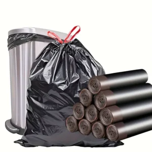 L Black Disposable Garbage Bags-3 Rolls - Image 4