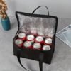 8-Can Capacity Insulated Lunch Bag, Non-Woven Material, Square Leakproof Cooler Tote for Outdoor Picnic And Travel, Thermal Preservation Cooler Bag with Hand Wash Care Non-Food Contact - Image 2