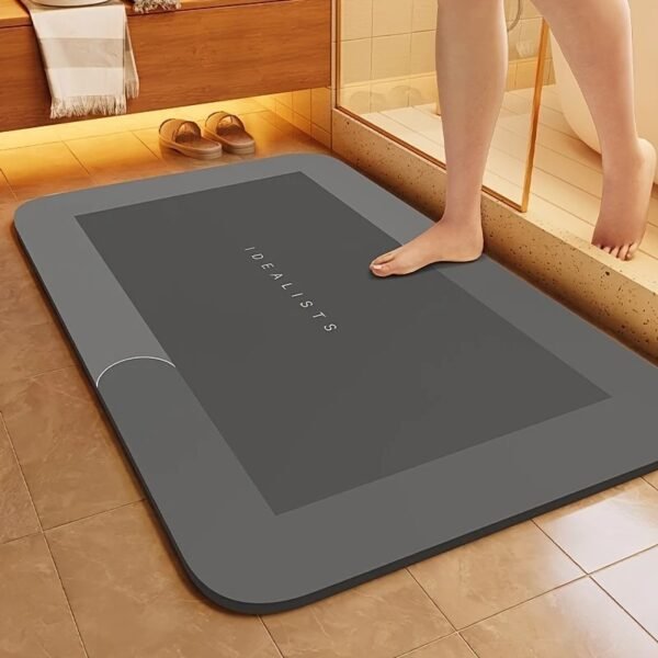 Super Absorbent Diatom Mud Bathroom Mat - Quick-Drying, Non-Slip Water-Absorbing Floor Mat, Soft And Comfortable, Suitable for Bathrooms, Showers, Laundry Rooms, Bedrooms, Living Rooms, Door Mats, Kitchen Mats, Machine Washable, Hand Washable.