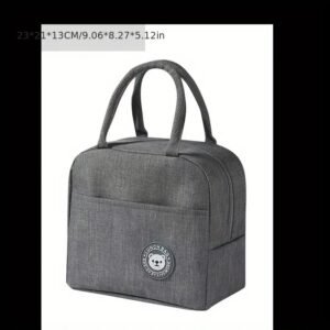 A Washable And Reusable Insulated, Leak-Proof And Heat-Resistant, Aluminum Foil Bag, Box Carrier, Ice Bag, Student Tote, Thermal Bag, Box Pouch, Made of Durable Oxford Fabric.