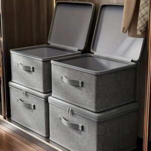 Extra Large Stackable Storage Organizer - Versatile & Space-Saving for Closet, Bedroom, Kitchen | Ideal for Toys, Books, Clothes & Linens