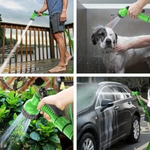1pc, Multipurpose Hose, Garden Hose, Expandable Plastic Hoses, Flexible Water Hose, Car Wash Water Hose, Garden Sprayer, 25ft/50ft/100ft X 3/4", Watering Irrigation Tools, Cleaning Supplies, Cleaning Accessories, Apartment Essentials