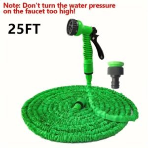 1pc, Multipurpose Hose, Garden Hose, Expandable Plastic Hoses, Flexible Water Hose, Car Wash Water Hose, Garden Sprayer, 25ft/50ft/100ft X 3/4", Watering Irrigation Tools, Cleaning Supplies, Cleaning Accessories, Apartment Essentials