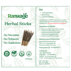 Blue Lotus & Herbal Blended Smoking Sticks | 10Sticks | Free Shipping